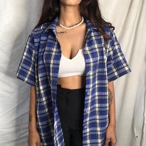 N vintage blue checked shirt